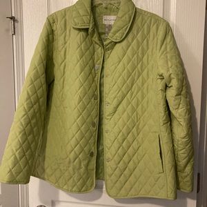Lime green rain jacket